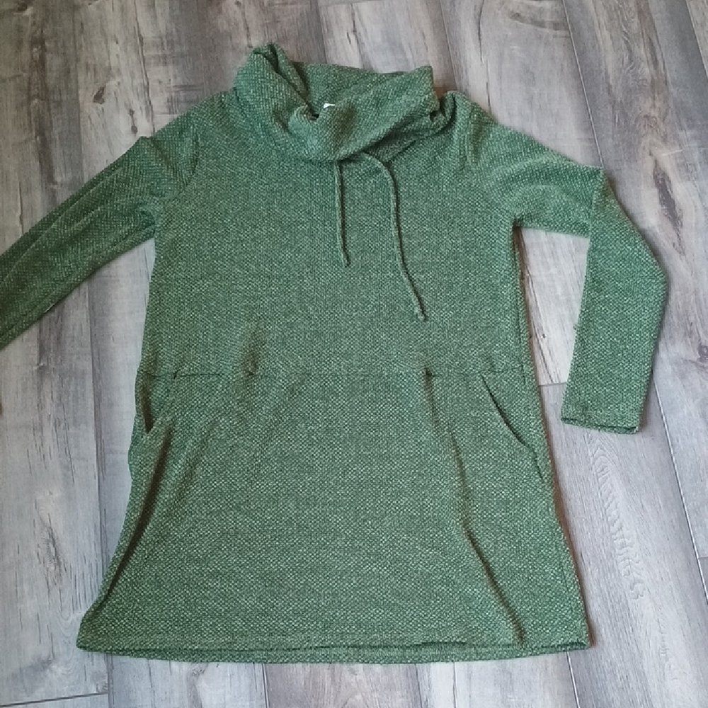 MTS Green Cowl Neck Mini Dress